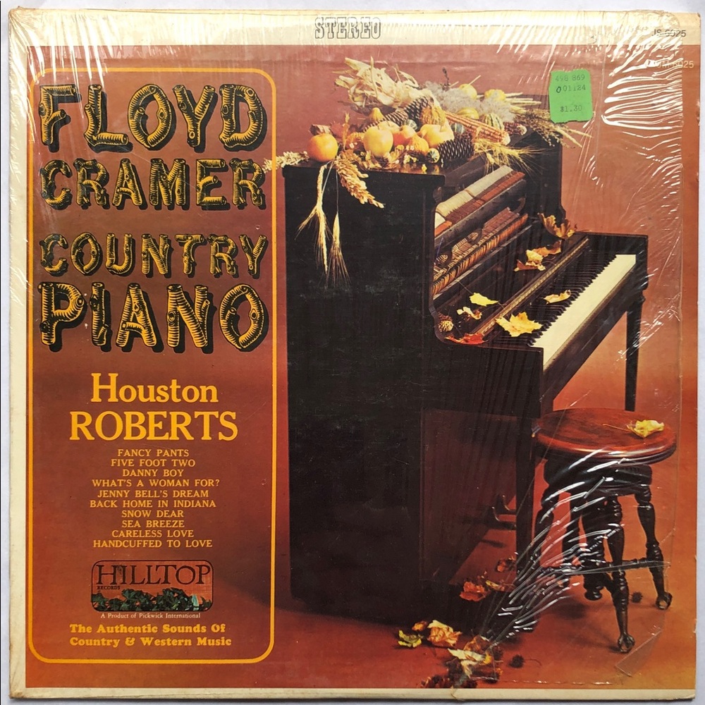 Floyd Cramer Country Piano Music With Houston Roberts Vinyl Lp Record Album